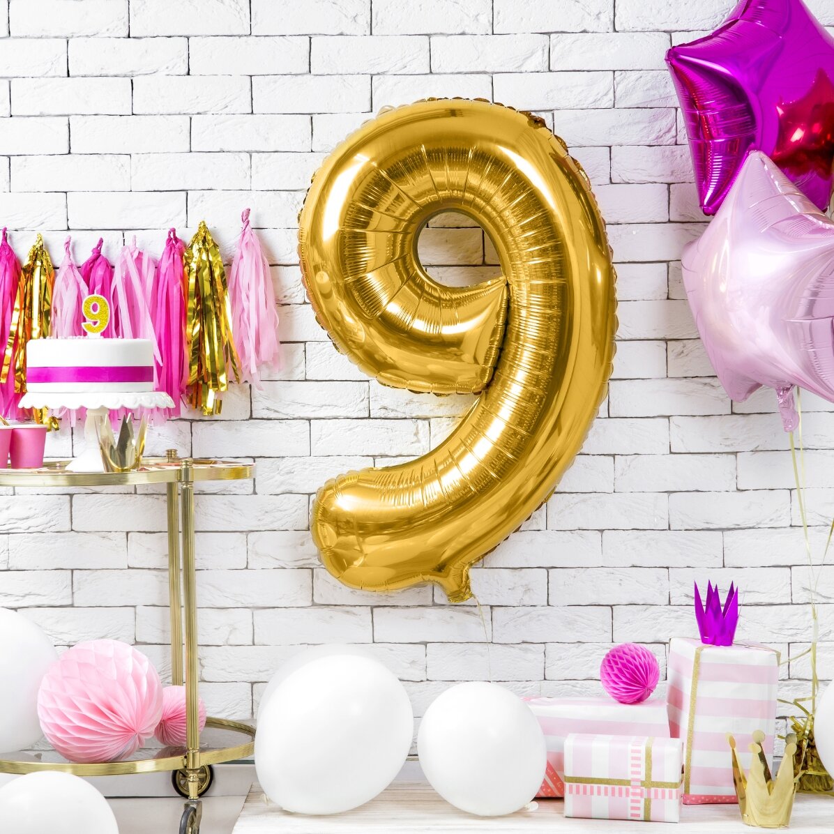 Ballons - Chiffres dorés 86 cm
