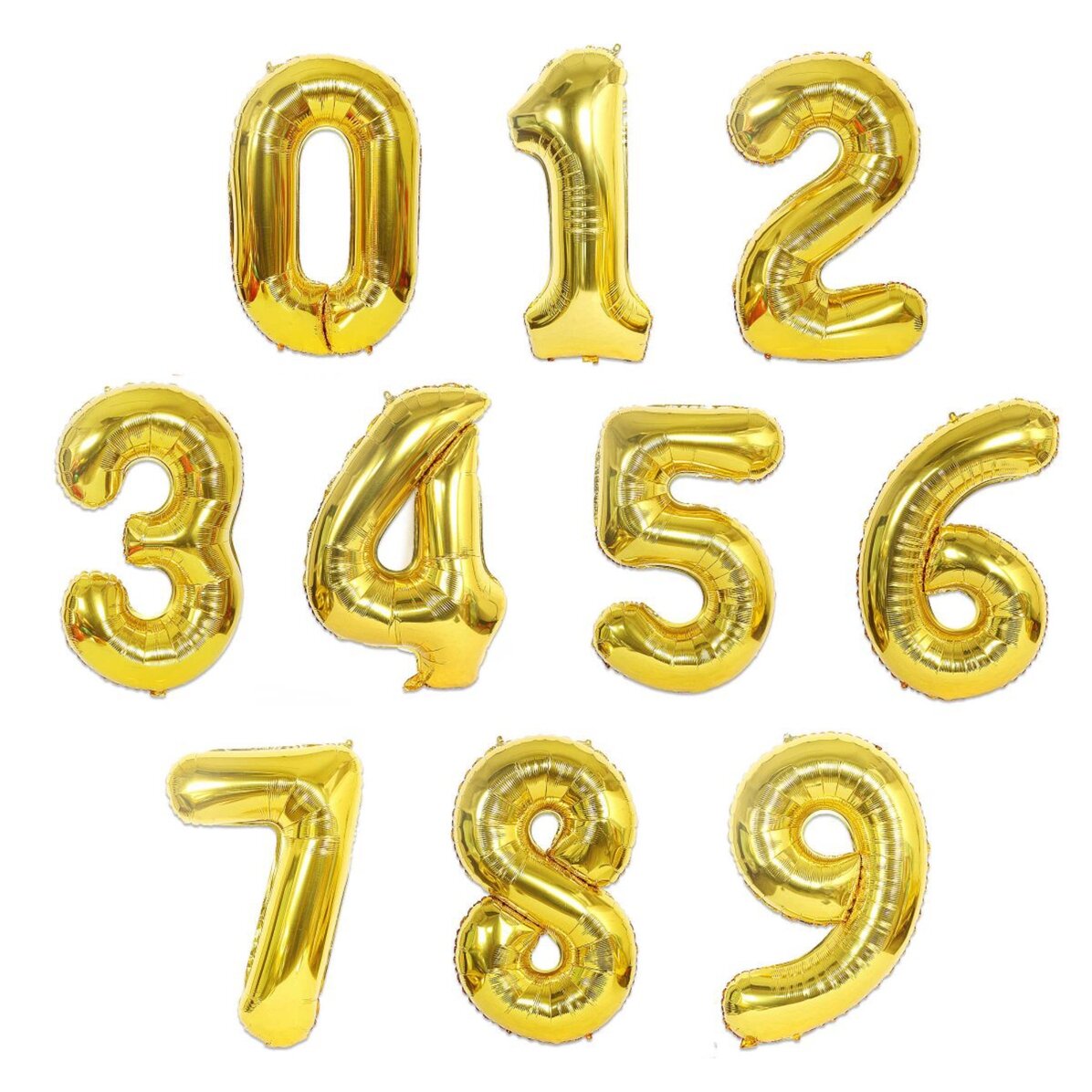 Ballons - Chiffres dorés 35 cm