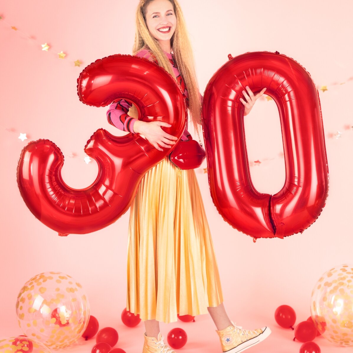Ballons - Chiffres rouges 86 cm