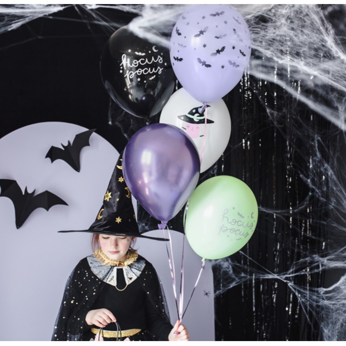 Set van 6 Halloween-ballonnen - Heksen