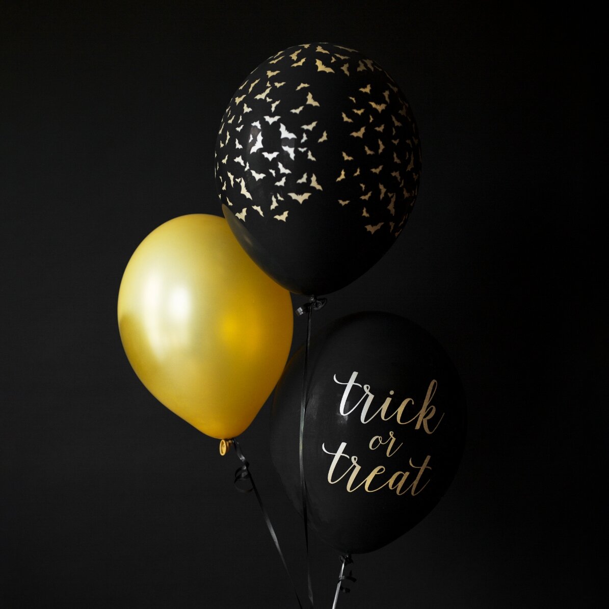 Set van 6 Halloween-ballonnen - Vleermuizen