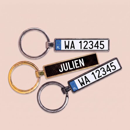 Gepersonaliseerde sleutelhanger met Pools kenteken