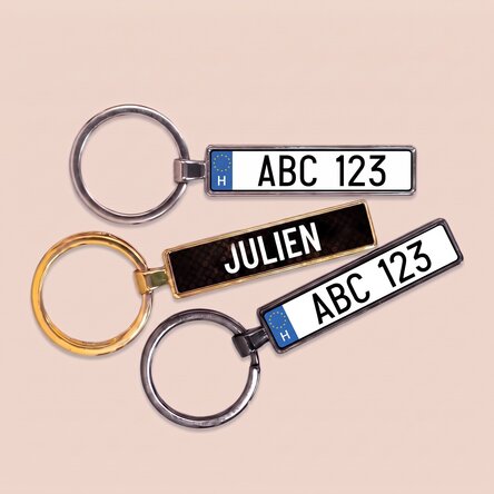 Porte-clés personnalisé avec plaque d'immatriculation hongroise