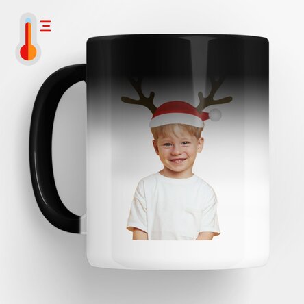 Gepersonaliseerde magische mok met foto en boodschap - Ren