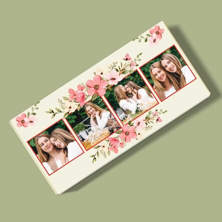 Chocolade met 4 foto’s en een persoonlijke boodschap - Flowers