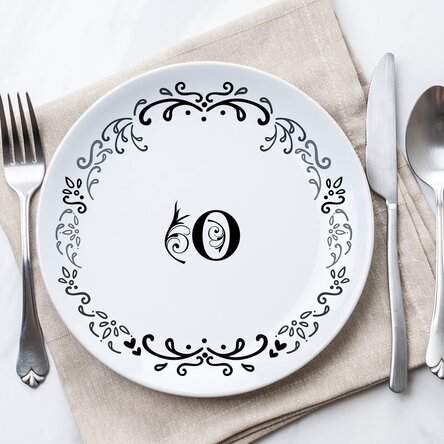 Gepersonaliseerd bord met initiaal - Monogram
