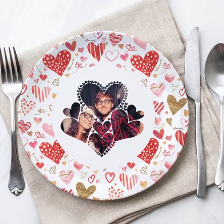 Gepersonaliseerd bord met een foto - Hearts