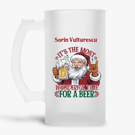 Gepersonaliseerde bierpul met tekst - Wonderful time
