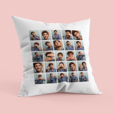 Coussin personnalisé avec 25 photos