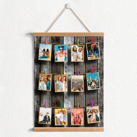 Gepersonaliseerde poster met 12 foto’s om in te lijsten