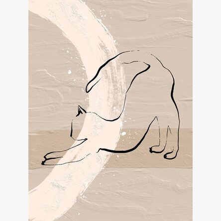 Poster: minimalistische kat in lijntekening