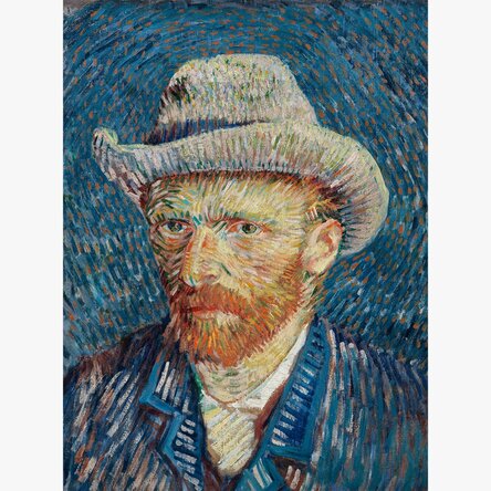 Poster Vincent van Gogh, Zelfportret met grijze vilten hoed, 1887