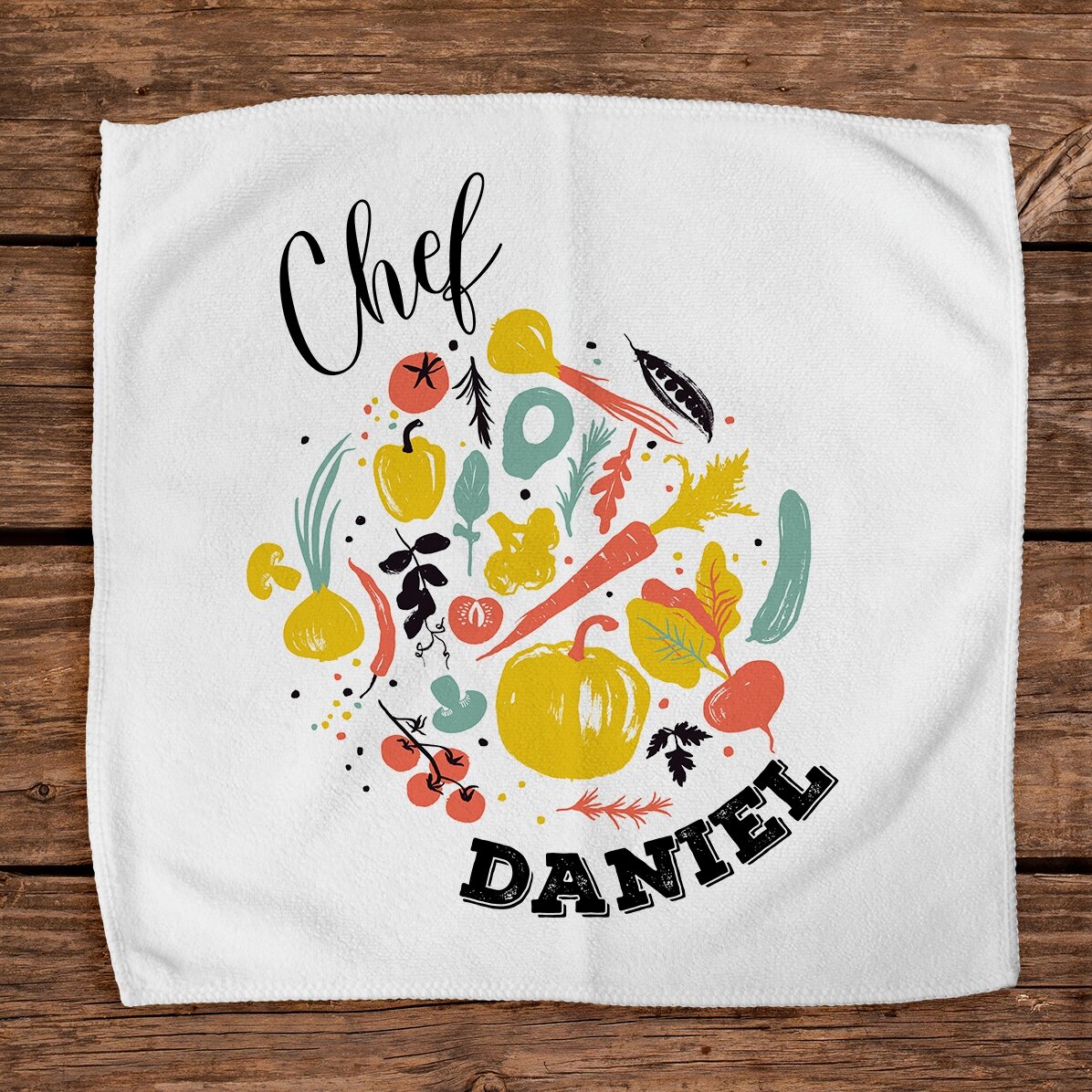Handdoek met gepersonaliseerde tekst - Chef