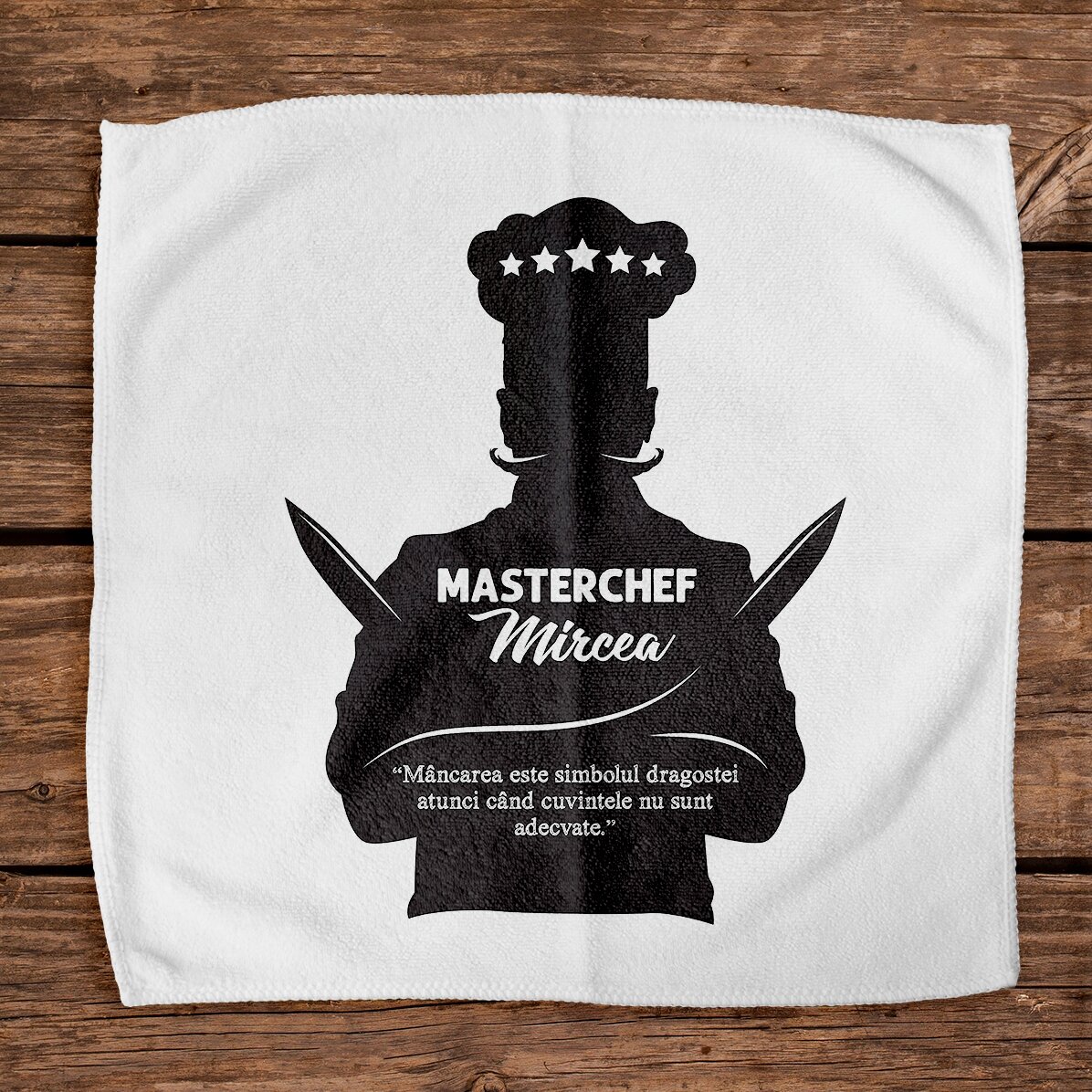 Handdoek met gepersonaliseerde tekst - Masterchef