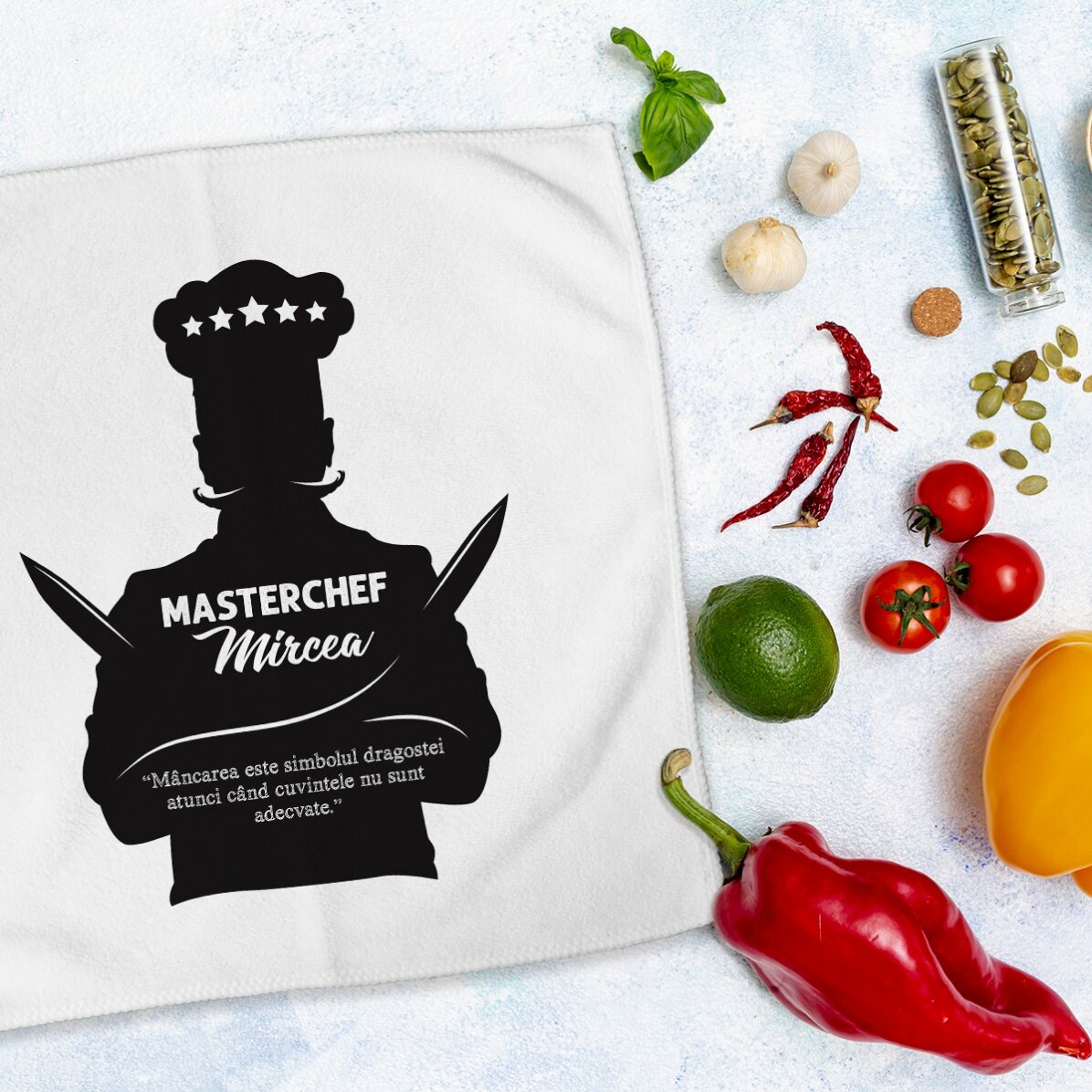 Handdoek met gepersonaliseerde tekst - Masterchef