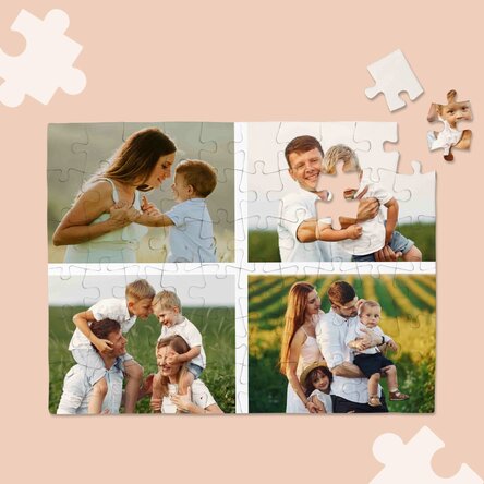 Gepersonaliseerde puzzel met 4 foto's