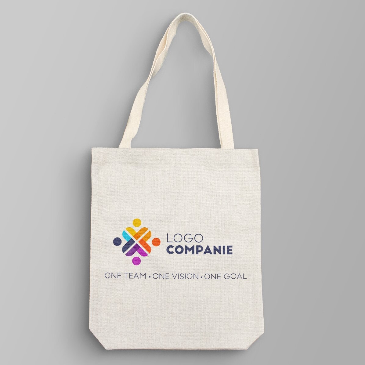 Gepersonaliseerde tas met logo en tekst