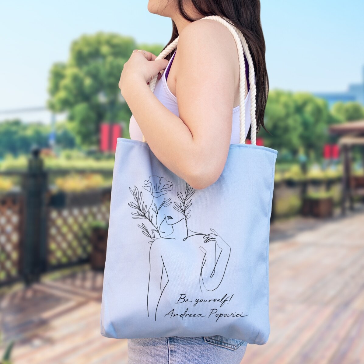 Gepersonaliseerde tas met tekst - Be yourself!