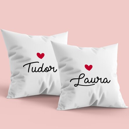 Set van 2 kussens met naam erop - Love