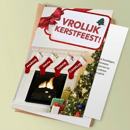 Gepersonaliseerde kerstkaart - Onze familie