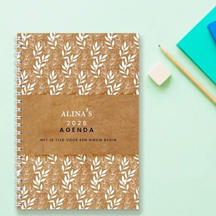 Gepersonaliseerde notitieboek met tekst - Planner