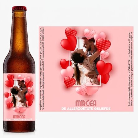 Bier met persoonlijke tekst en een foto - De liefste vriend
