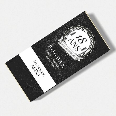 Chocolat personnalisé avec inscription - Joyeux anniversaire