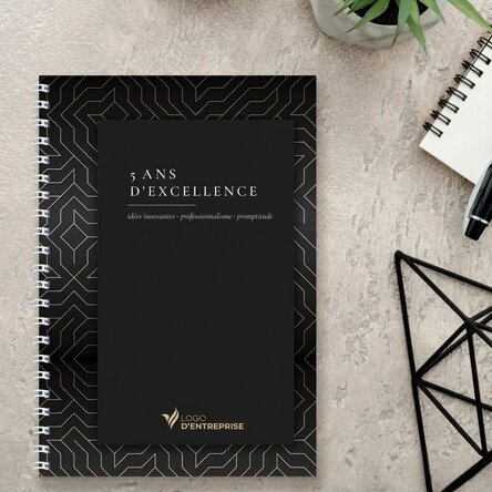 Carnet personnalisé avec texte - Anniversaire de la marque