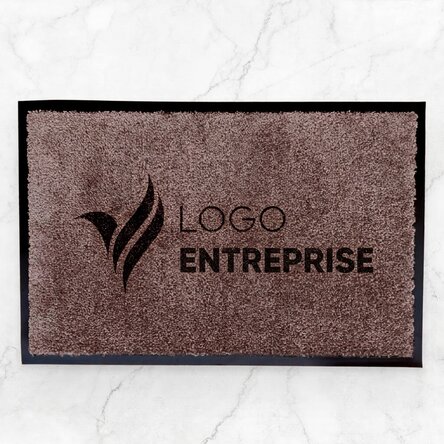 Paillasson d'intérieur personnalisé avec logo - Marron foncé
