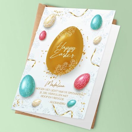 Gepersonaliseerde wenskaart met tekst - Easter Wish