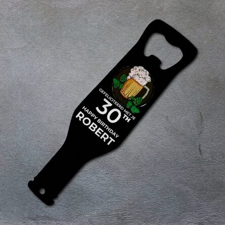 Gepersonaliseerde bieropener - Verjaardag