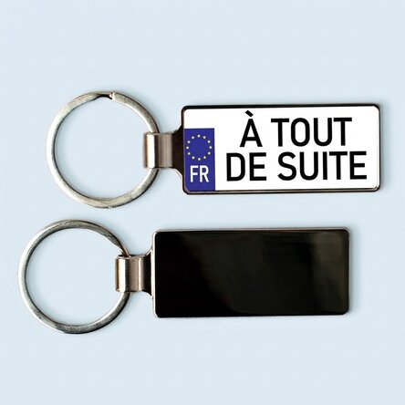 Porte-clés personnalisé avec numéro d'immatriculation