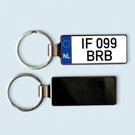 Gepersonaliseerde sleutelhanger met kenteken