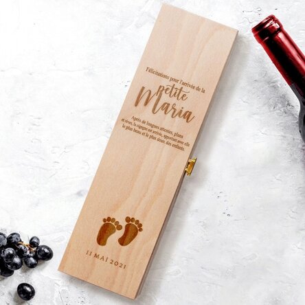 Caisse de vin personnalisée - Le miracle de la vie