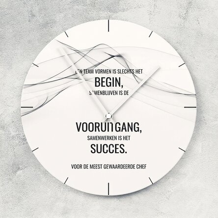 Gepersonaliseerd horloge met tekst - Succes