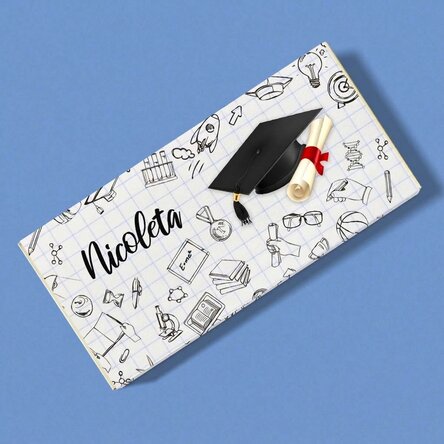 Chocolat personnalisé avec un message - Remise des diplômes