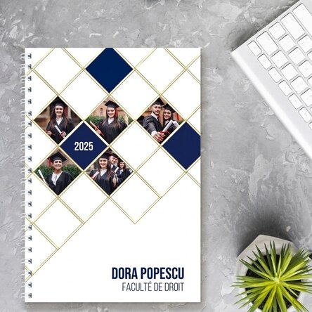 Carnet personnalisé avec des photos et du texte - Happy Graduation