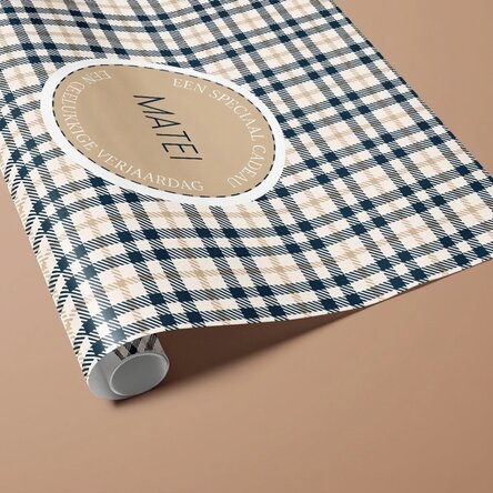 Gepersonaliseerd cadeaupapier met tekst - Voor mannen
