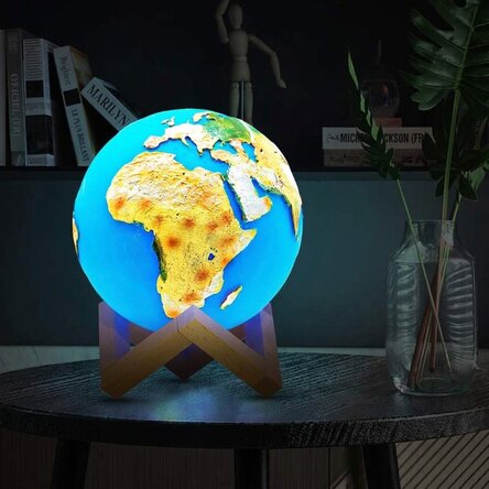 Lampe globe terrestre en 3D