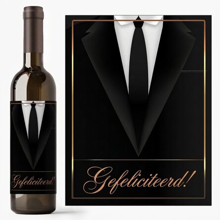 Gepersonaliseerde wijn - Elegant black