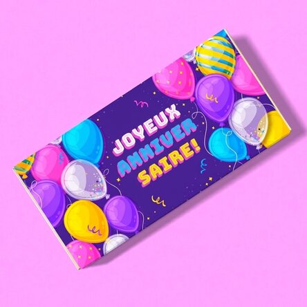 Chocolat personnalisé pour un anniversaire
