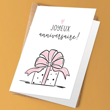 Carte de vœux personnalisée - Cadeau d'anniversaire