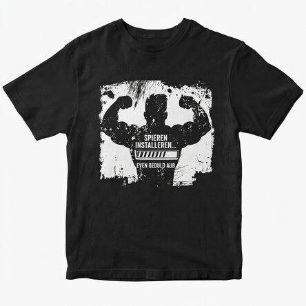T-shirt met eigen tekst - Installing muscles