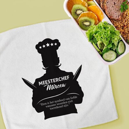 Handdoek met gepersonaliseerde tekst - Masterchef