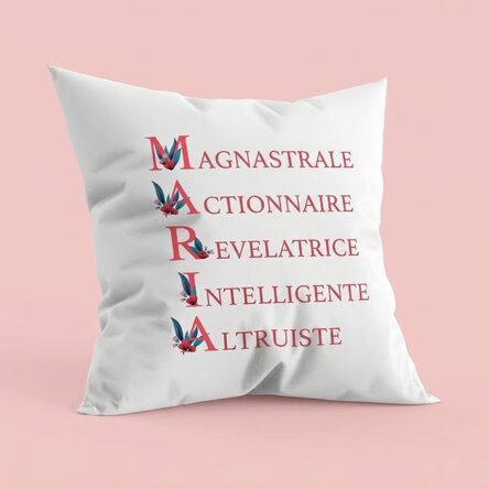 Coussin personnalisé avec inscription - Maria