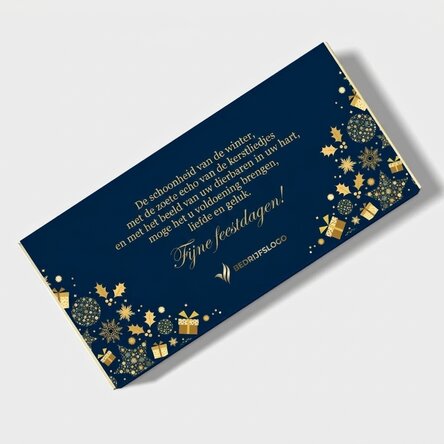 Chocolade met gepersonaliseerde tekst en logo - Kerstverhaal