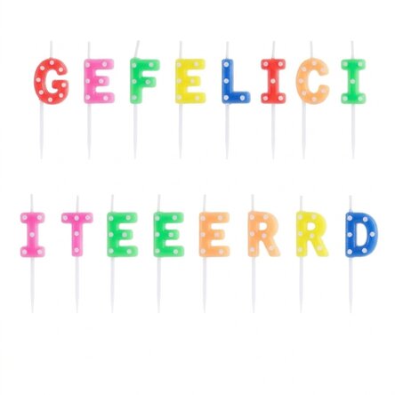 Taartkaarsjes - Happy Birthday-set