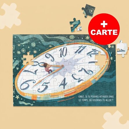 Lot comprenant un puzzle de 28 x 19 cm et le livre « Le Cercle »