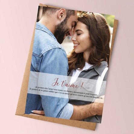 Carte personnalisée pour les couples - Je t'aime !