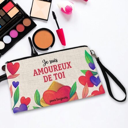 Trousse de maquillage personnalisée avec inscription - In LOVE